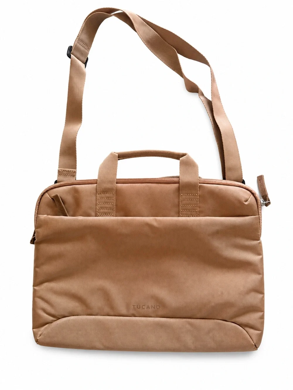 Tan Messenger & Briefcase Bag - Compact Shoulder Laptop Carry